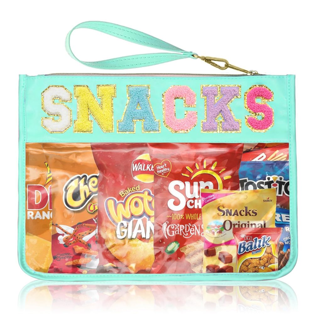 Snack Bags Clear Pouch Travel Makeup Bag Stoney Clover Chenille Letter Bags😸